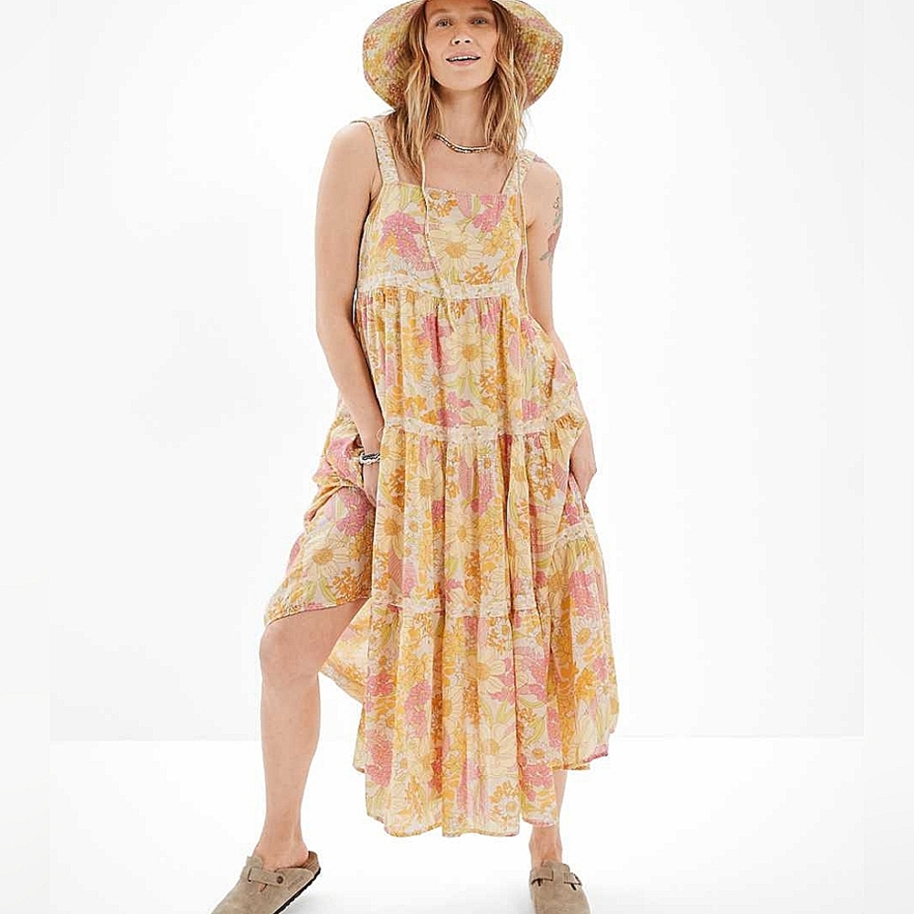 American Eagle Floral midi dress